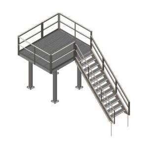 galvanized equipment platform for railroad and telecommunications